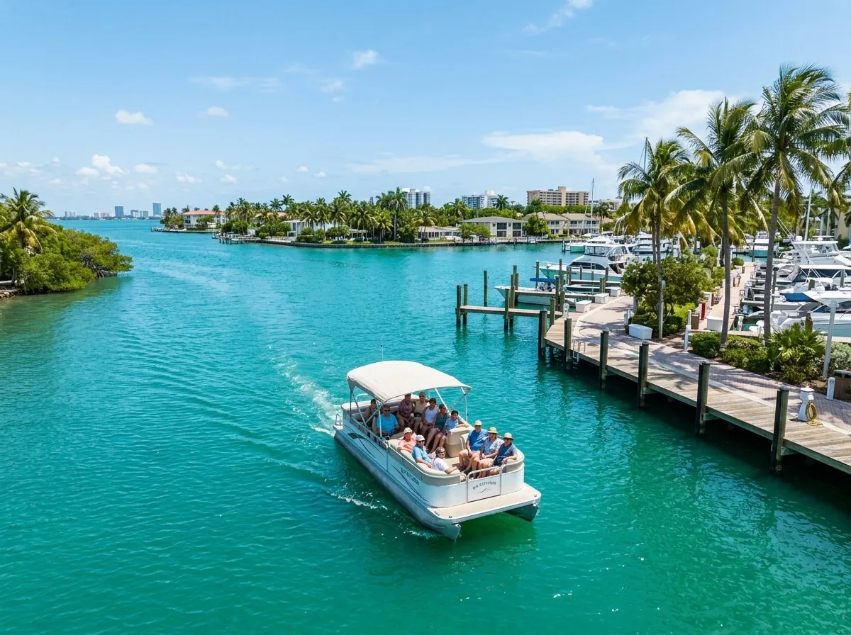 Boat tour departure from North Miami marina